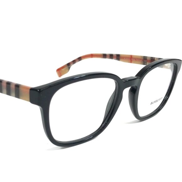 Burberry Edison B2344 3952 Eyeglass Frames – Black Front with Brown Check Temple - Picture 1 of 3